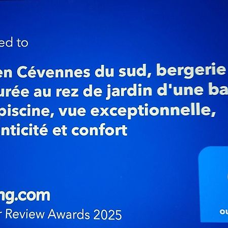 Gite En Cevennes Du Sud, Bergerie Restauree Au Rez De Jardin D'Une Bastide Avec Piscine, Vue Exceptionnelle, Authenticite Et Confort Saint-Laurent-le-Minier Eksteriør billede