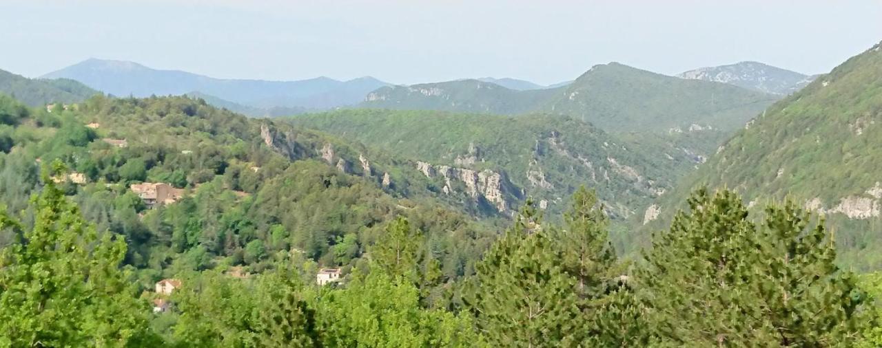 Gite En Cevennes Du Sud, Bergerie Restauree Au Rez De Jardin D'Une Bastide Avec Piscine, Vue Exceptionnelle, Authenticite Et Confort Saint-Laurent-le-Minier Eksteriør billede